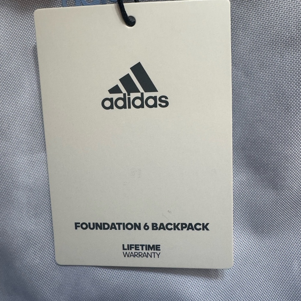 Adidas “Foundation 6” Backpack in Light Gray stone wash, Mint And Light Blue - Picture 3 of 4